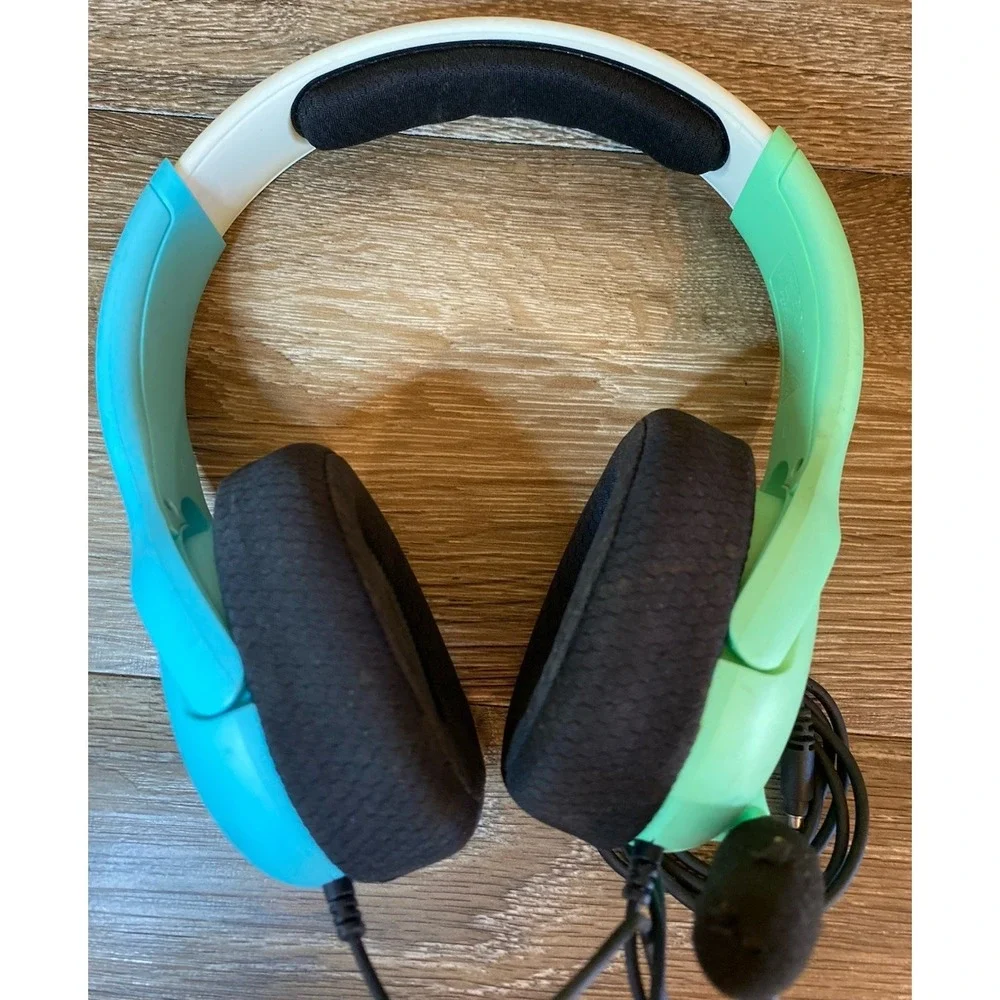 PDP LVL40 Blue & Green Over the Ear Wired Gaming Headset for Nintendo Switch